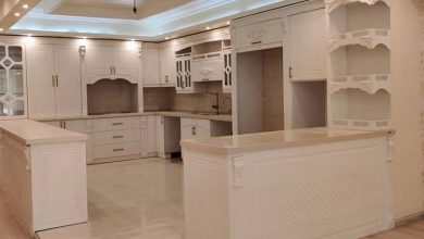آشپزخانه ایرانی با کابینت سفید ممبران 2