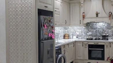 کابینت ممبران با روکش طرح چوب روشن