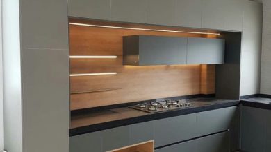 کابینت مدرن سه رنگ از جنس آلویک اسپانیا