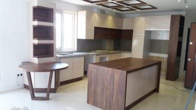 مدل کابینت مدرن نسکافه ای چوبی