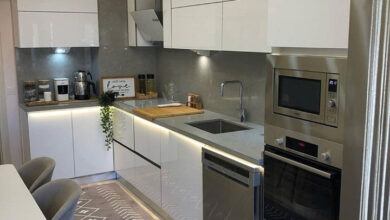 کابینت تمام سفید های گلاس