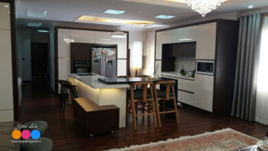 آشپزخانه مدرن با هایگلاس agt