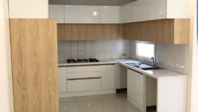 آشپزخانه سفید های گلاس